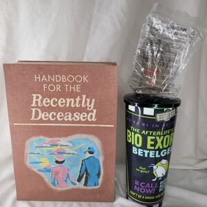 Beetlejuice Book For The Recently Deceased Popcorn Bucket & Tombstone Cup Topper